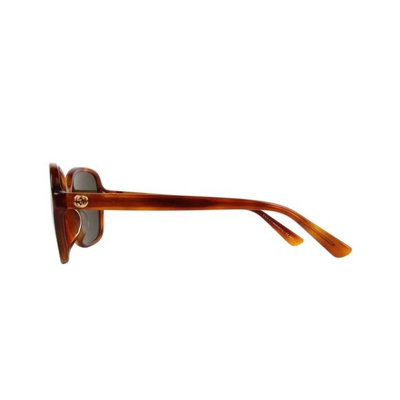 Gucci Women's Tortoise Acetate Square Sunglasses With GG Logo - Picture 7 of 8